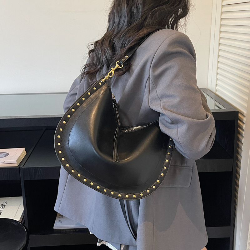 Women's Studded Underarm Shoulder Bag