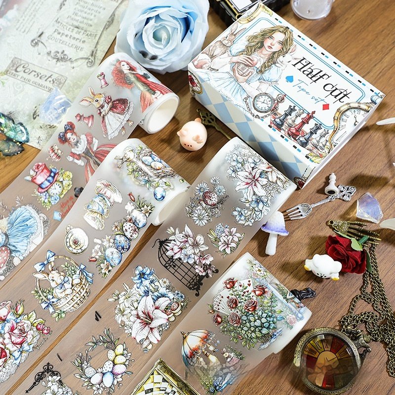 Illustrated PET Decorative Tape Set, Three Designs