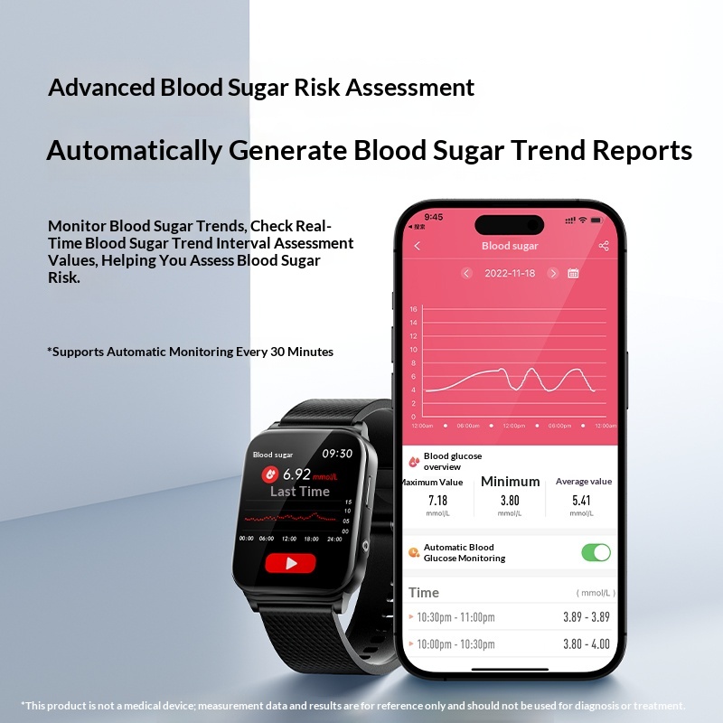 Health Smartwatch with Heart Rate Monitor, Leather or Silicone Strap