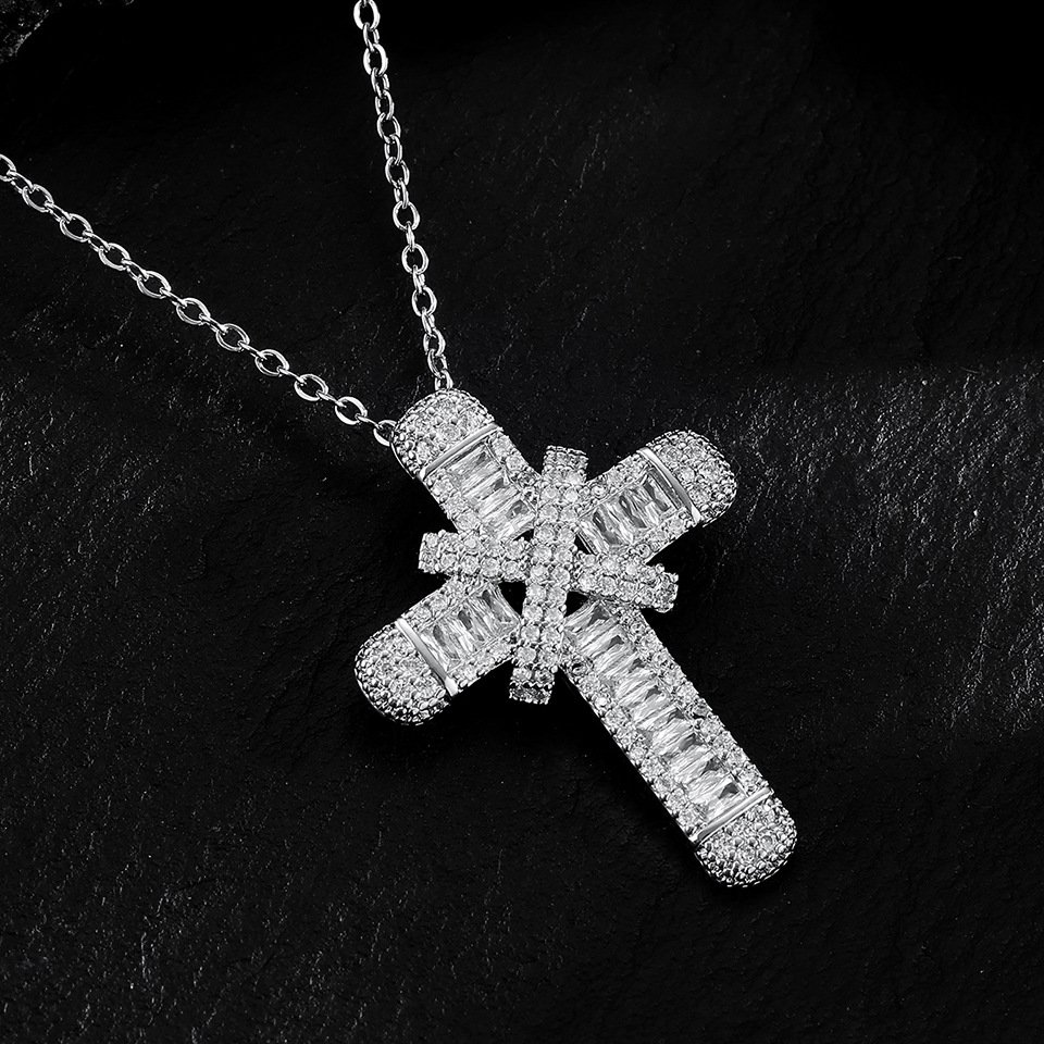 Zircon Cross Necklace
