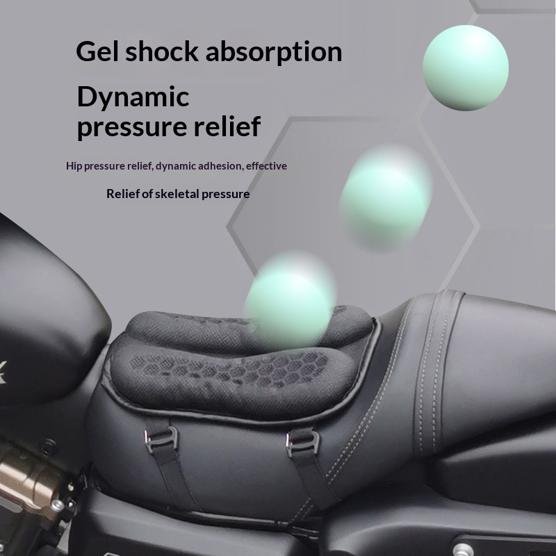 Shock-Absorbing Motorcycle Seat Cushion, 31 x 23 cm