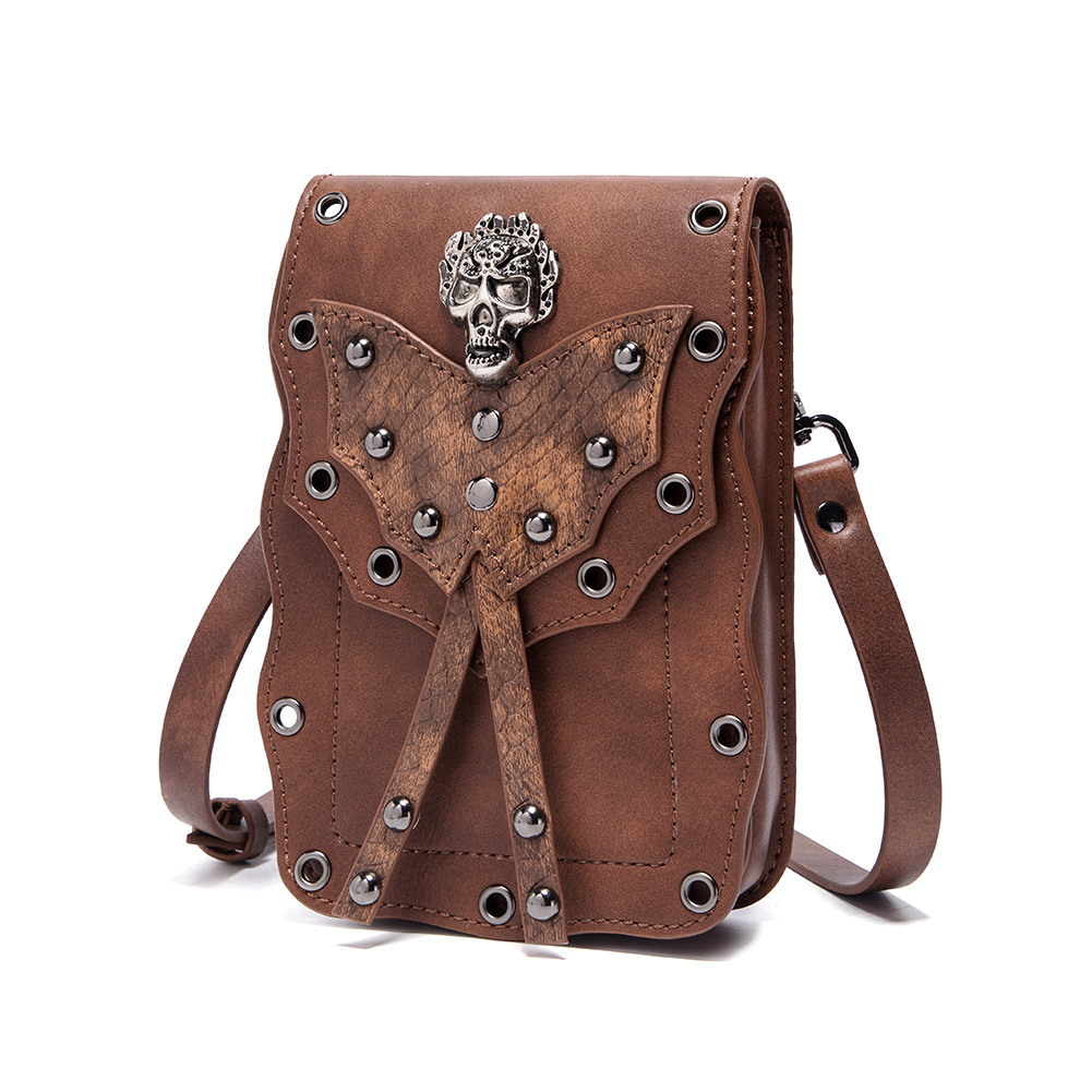 Retro Studded Crossbody Phone Bag