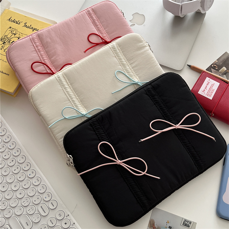Lace Bow Tablet and Laptop Sleeve, 11 to 15.6 inch