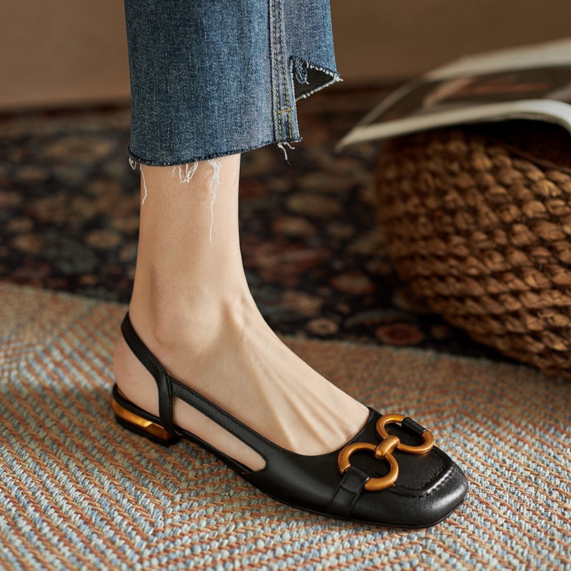 Women's Suede Strappy Sandals with Horsebit Buckle