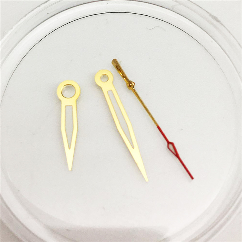 Gold Watch Hands with Red Seconds Hand for NH35/NH36 Movements
