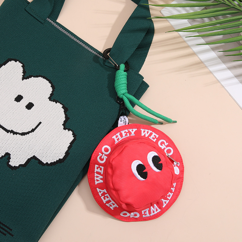 Smiley Face Earphone Pouch Keyring