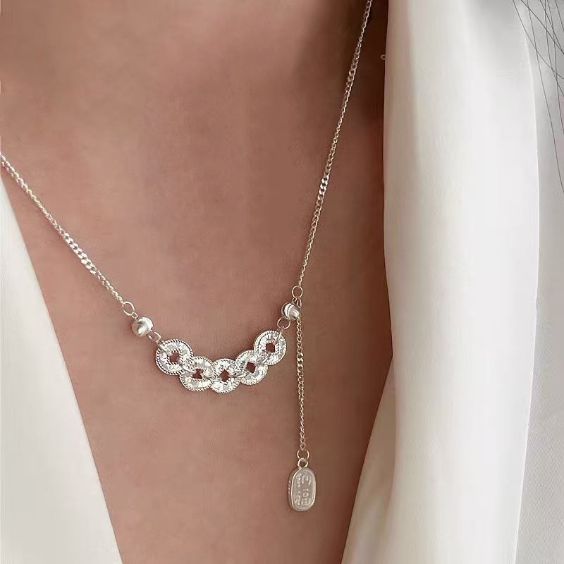 Faux Pearl Sweater Chain Necklace