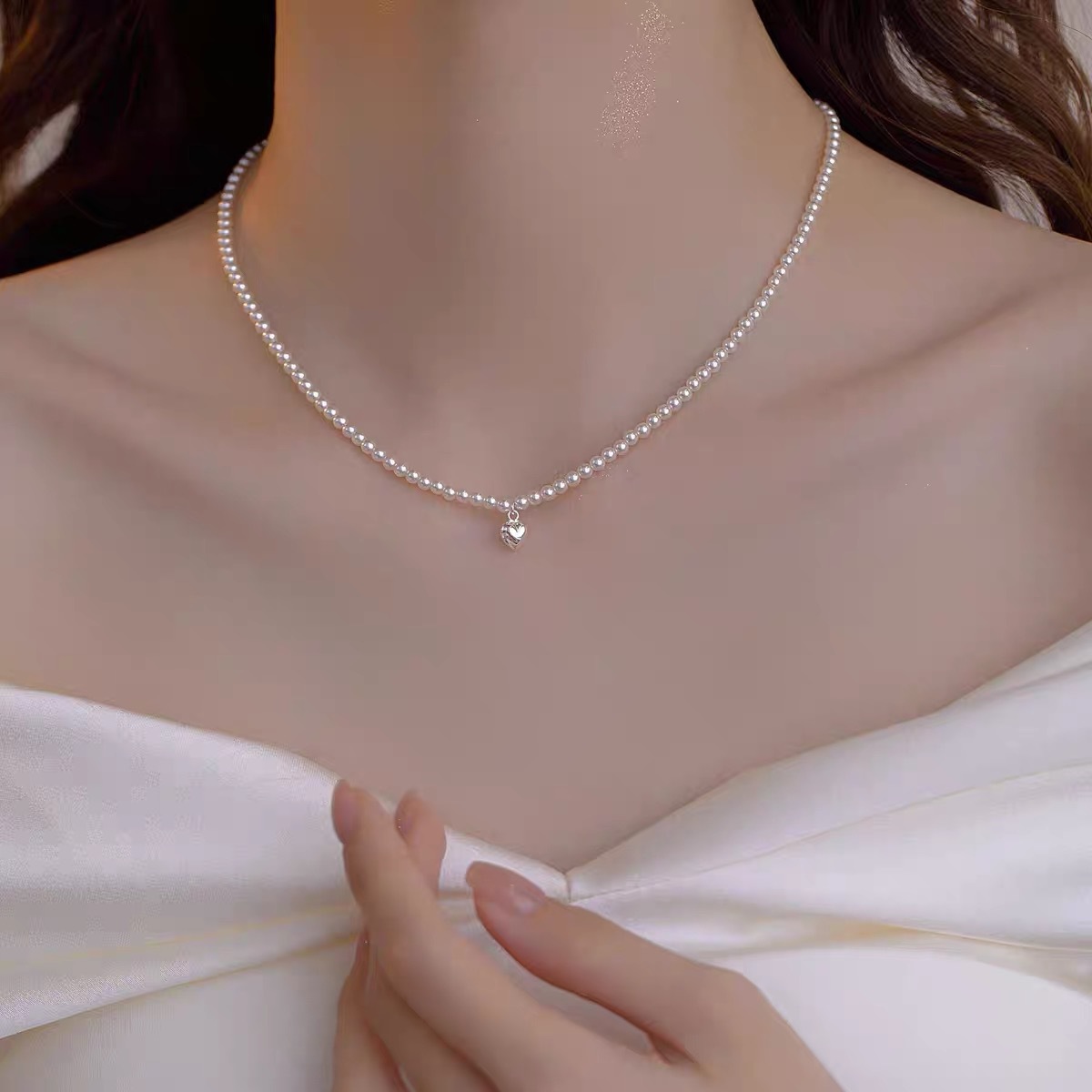 Faux Pearl Collarbone Chain, Five Designs