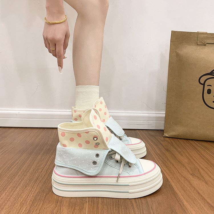 Women's Plaid Platform High-Top Canvas Shoes