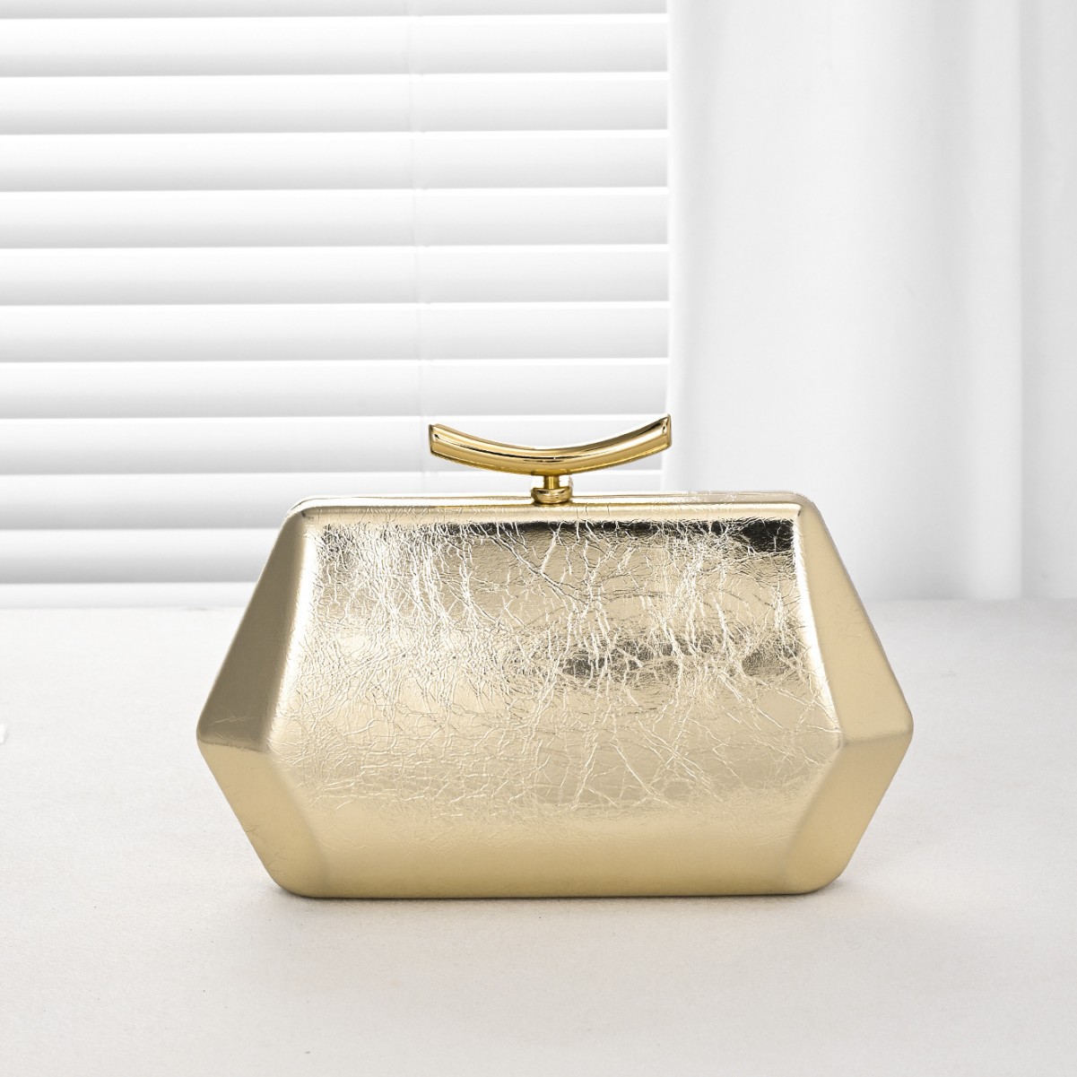 Quilted Evening Bag, Apricot