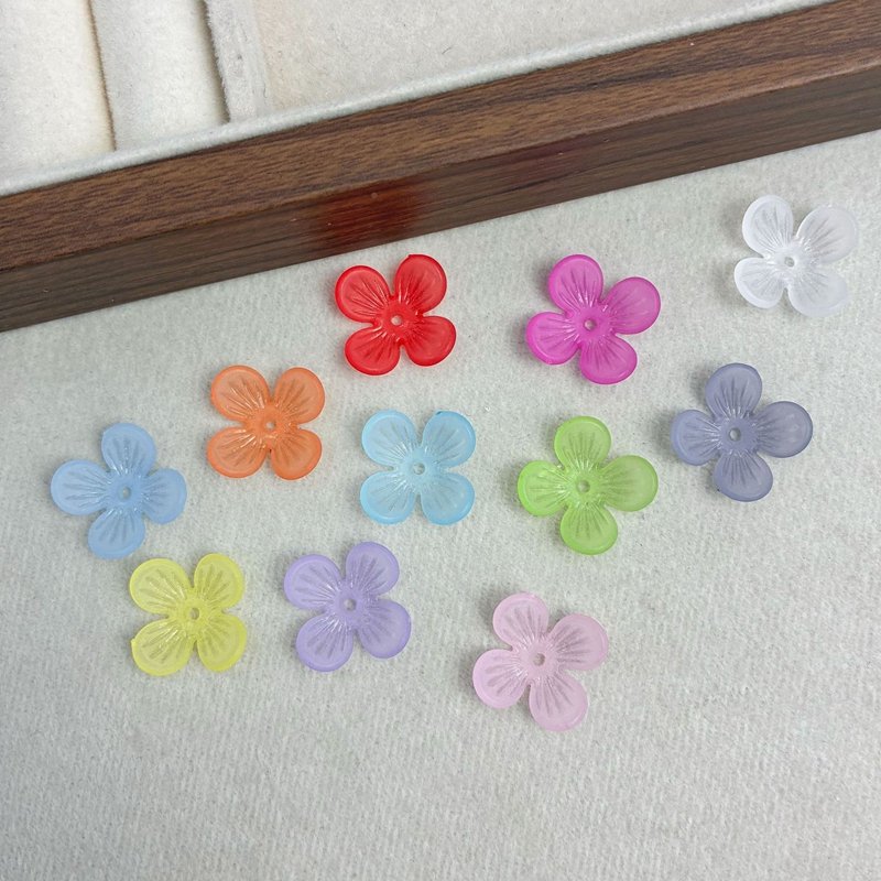 Matte Acrylic Four-Petal Flower Bases