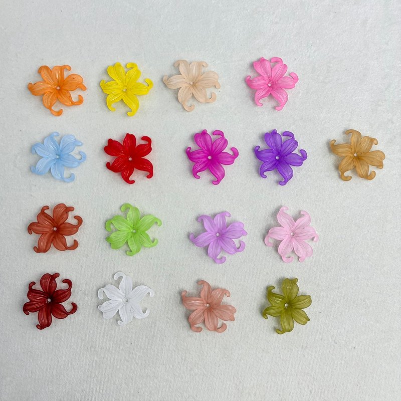 Frosted Acrylic Iris Charms
