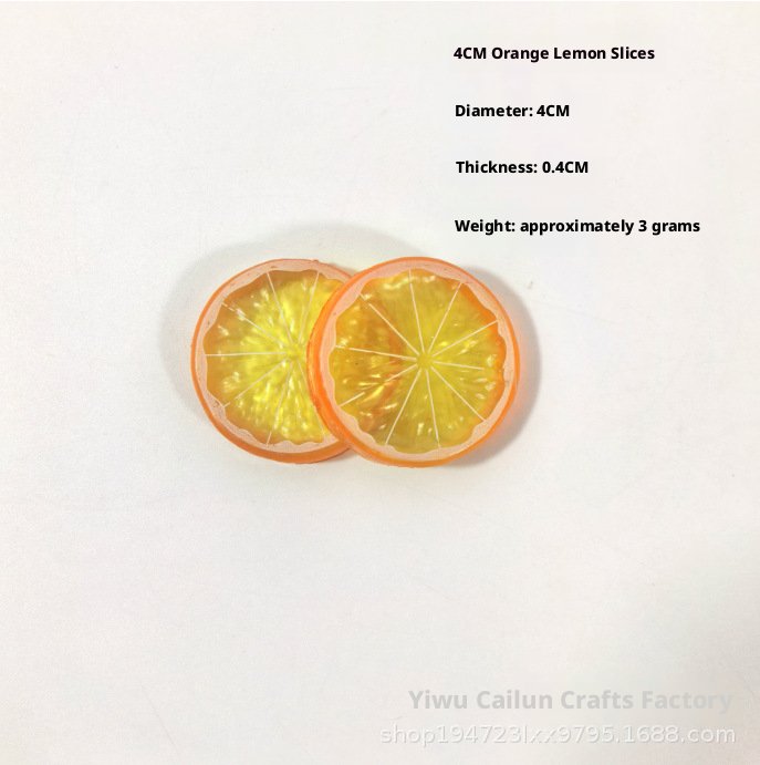 Artificial Lemon Slice, 4 cm