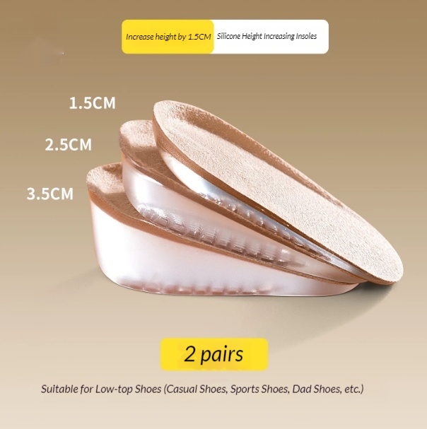 Silicone Height-Increasing Half Insoles