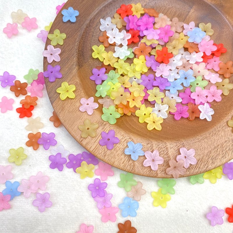 Mini Acrylic Five-Petal Flower Bases