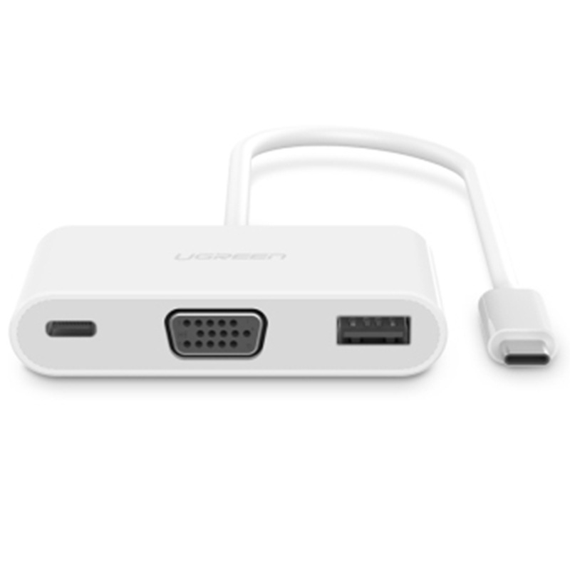 USB-C to VGA Adapter with USB Hub