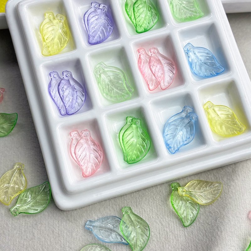 Translucent Acrylic Leaf Charms