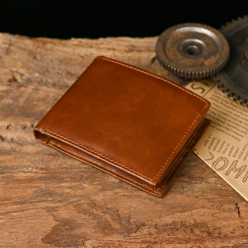 RFID-Blocking Leather Wallet, Brown