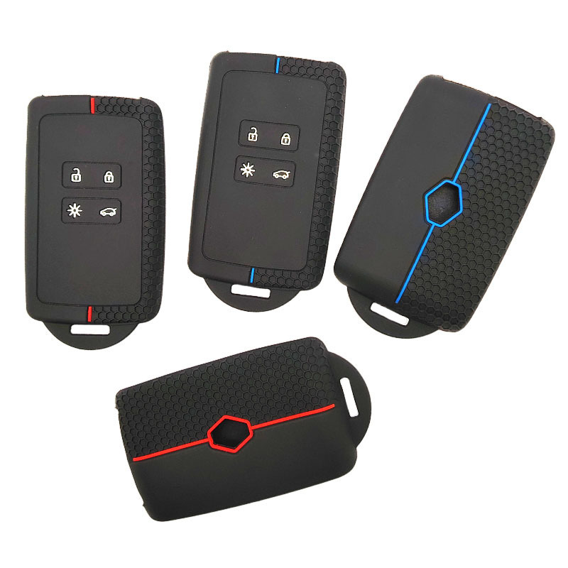 Silicone Car Key Case with Contrast Stripe
