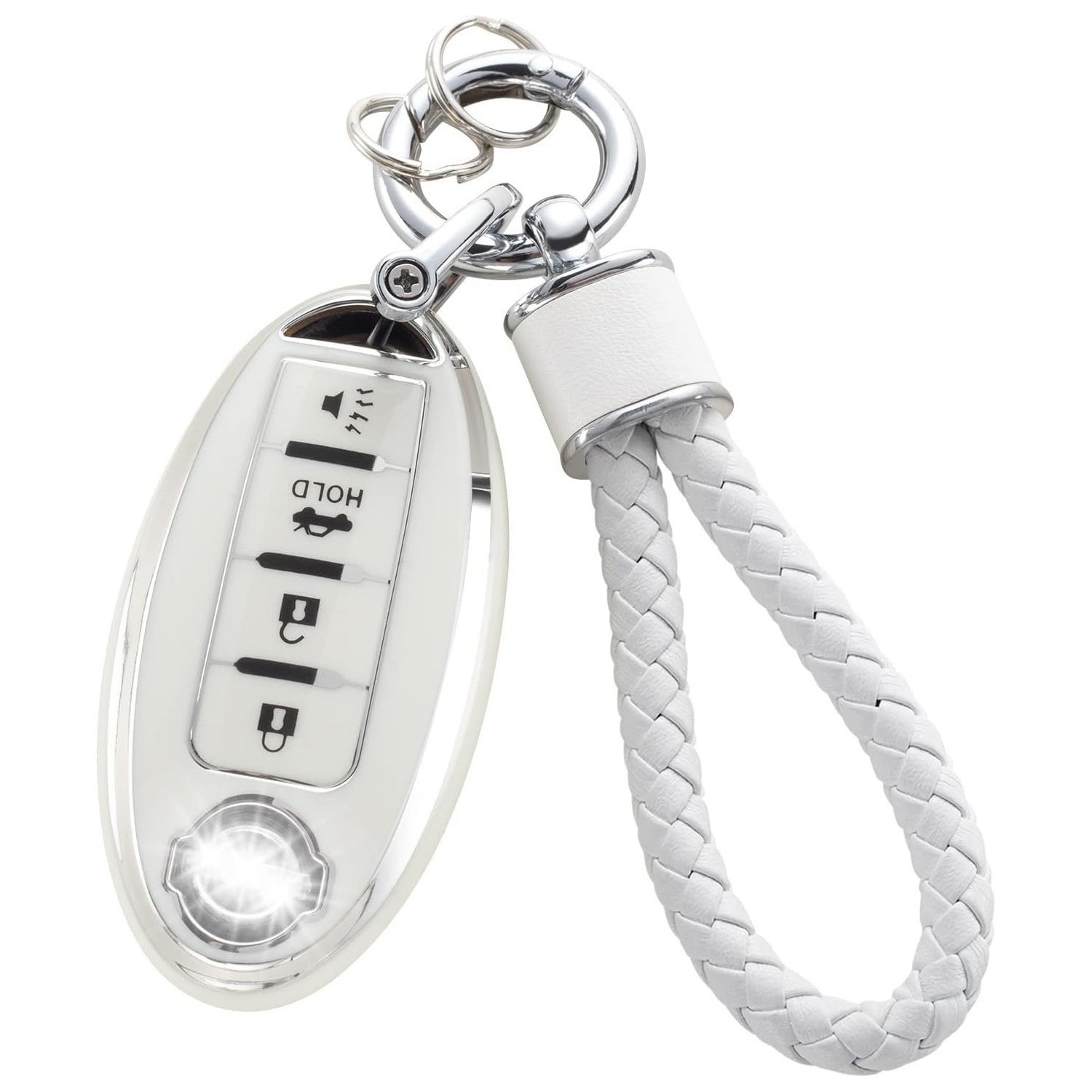 TPU Key Cover with Lanyard for Nissan Keys