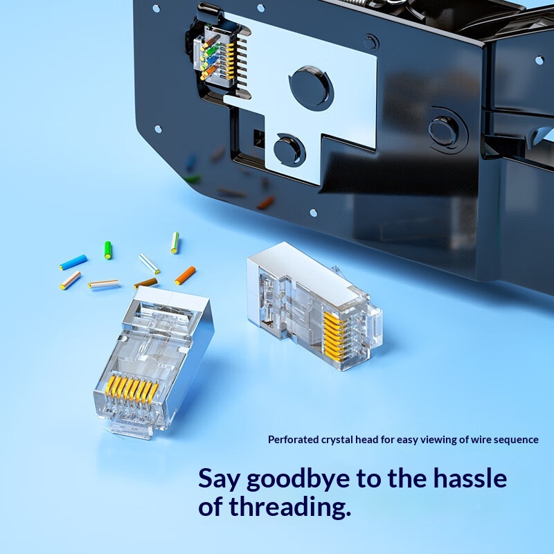 Cat6 Shielded RJ45 Connectors, 10 to 100 Pack