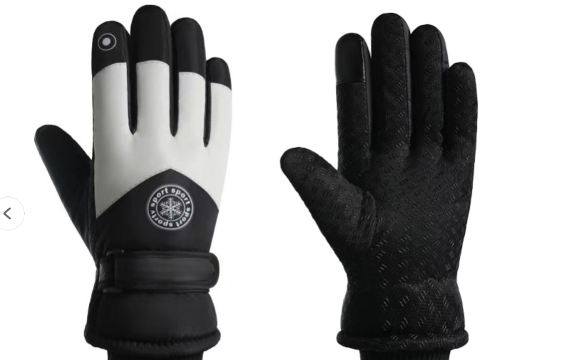 Men's Ski Gloves, White