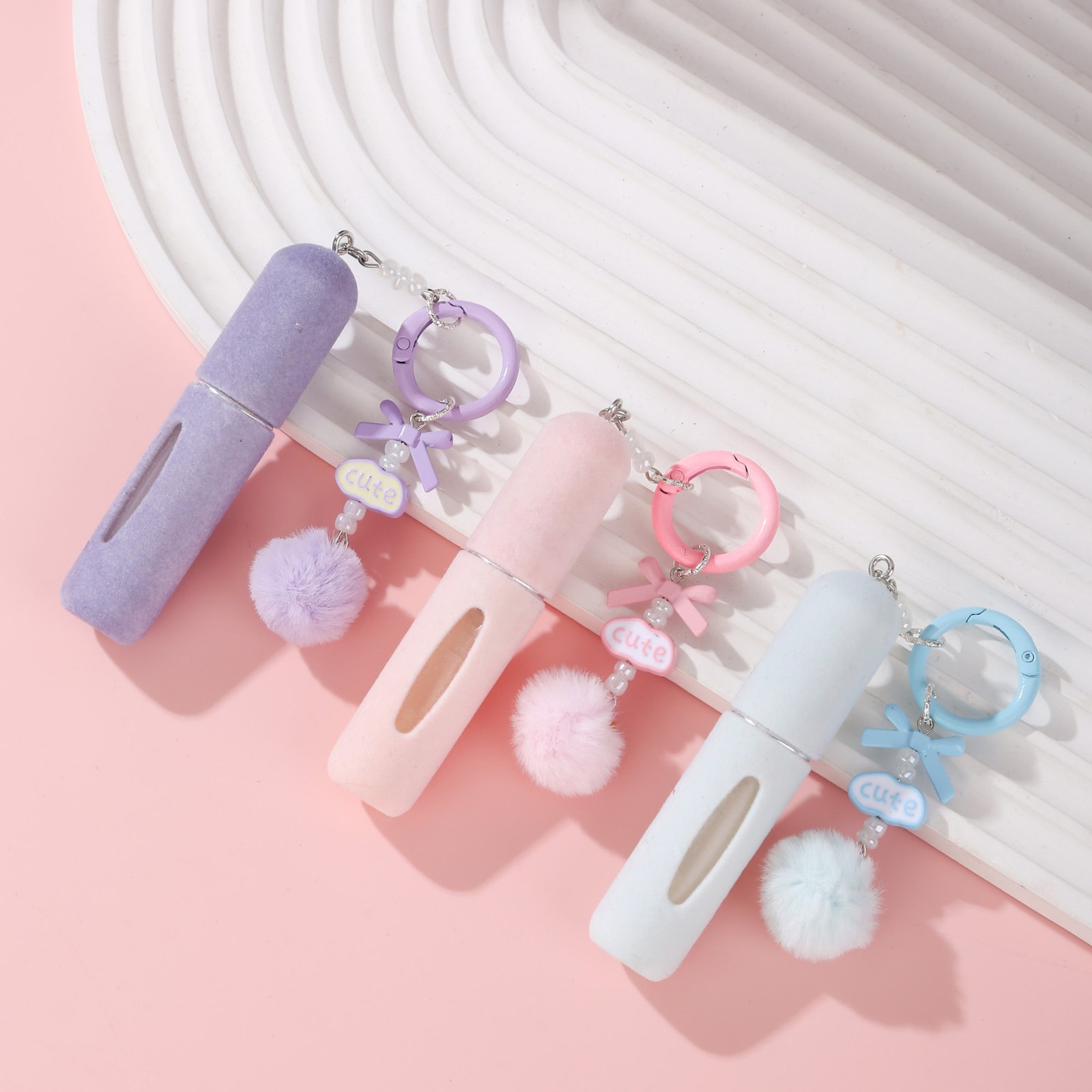 Plush Perfume Bottle Bag Charm