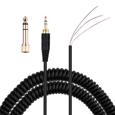 Coiled Audio Repair Cable with Gold-Plated Plug