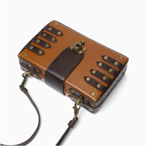 Punk-Style Studded Crossbody Bag