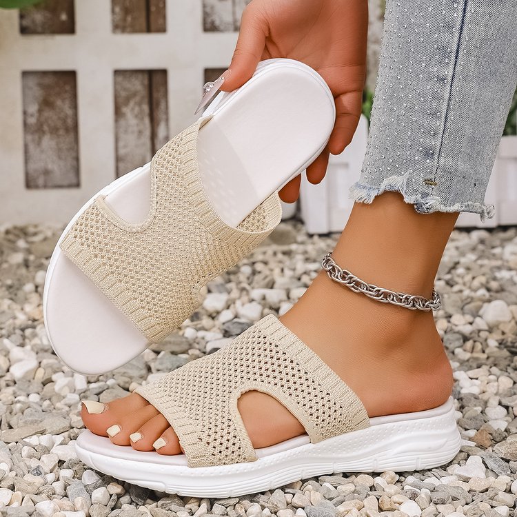 Mesh Wedge Mules
