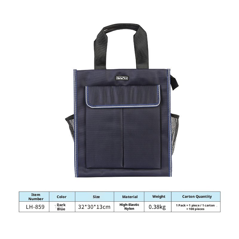Multi-Function Nylon Briefcase, Blue