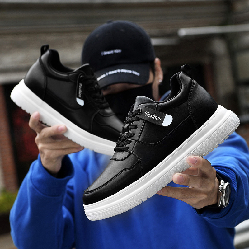 Men's Hidden-Heel Platform Trainers