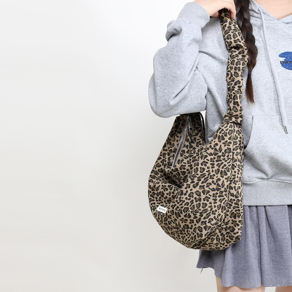 Canvas Tote Shoulder Bag, Leopard or Plaid
