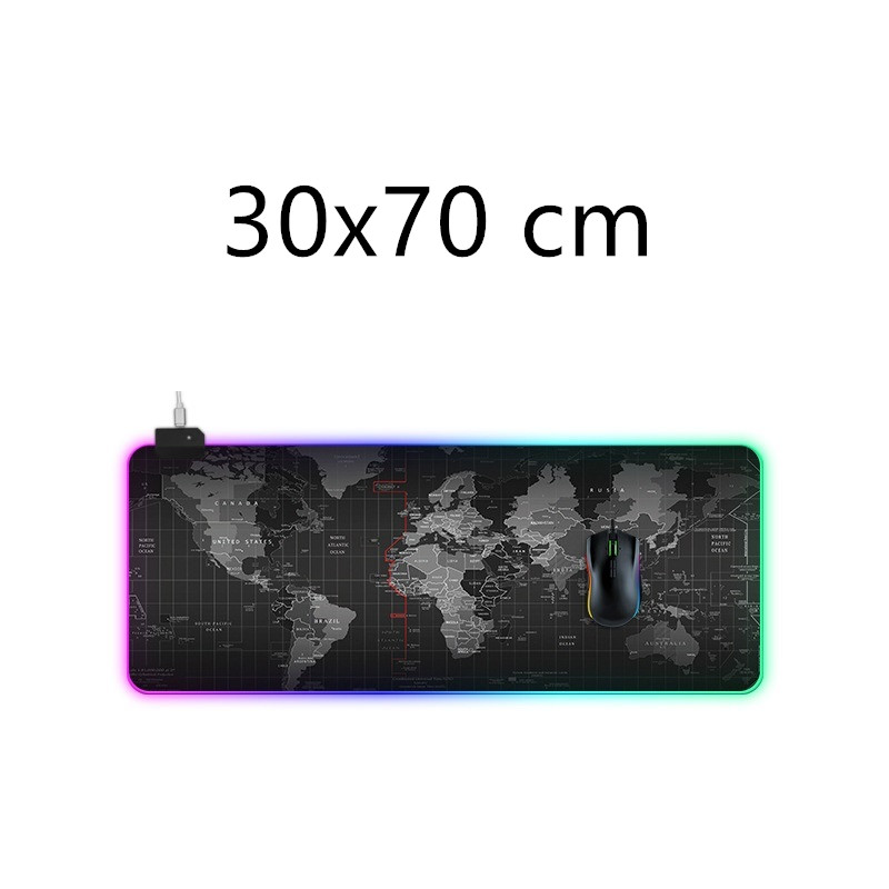 RGB Backlit Mouse Mat with Stitched Edges