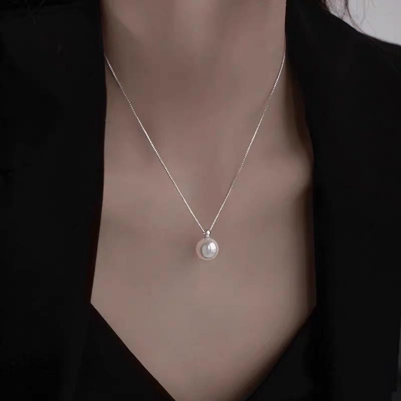 Faux Pearl Collarbone Chain Necklace