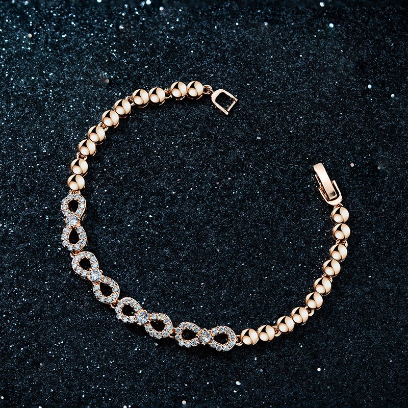 Infinity Symbol Bracelet, Gold Tone