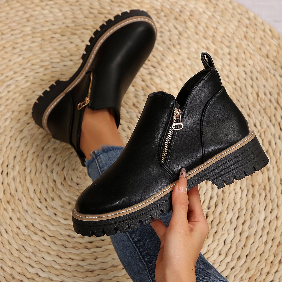 Women's Square-Heel Ankle Boots