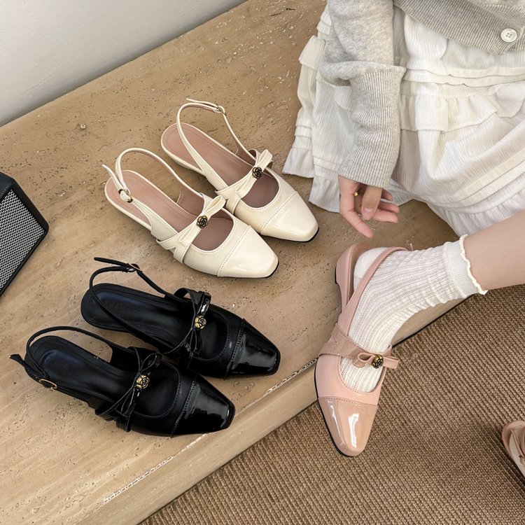 Women's Two-Tone Slingback Mary Jane Shoes