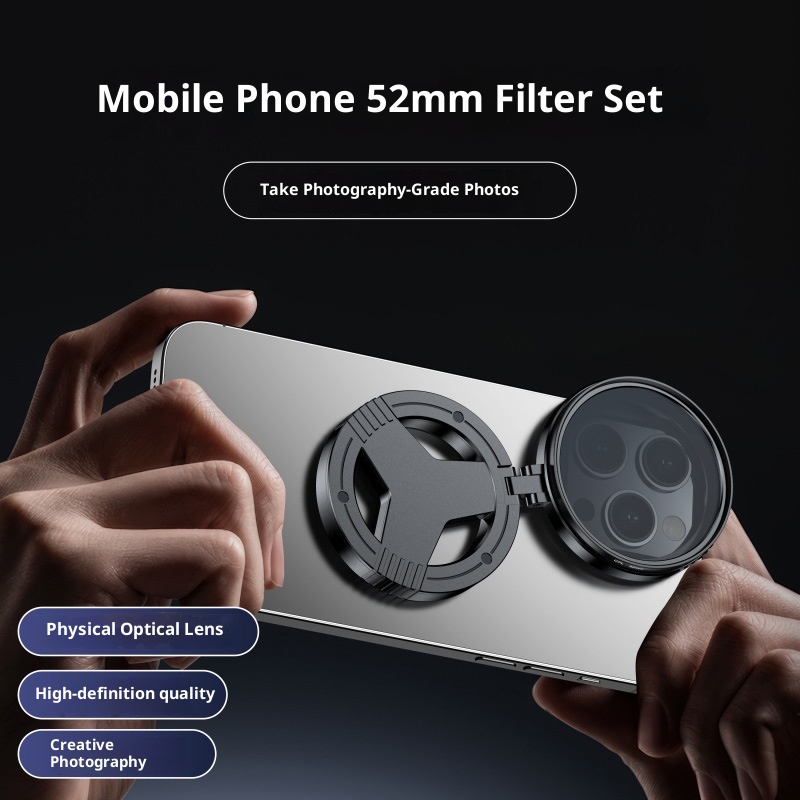Magnetic Polarising Lens for Phone Cameras, 52 mm