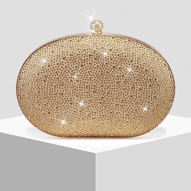 Rhinestone Oval Evening Clutch