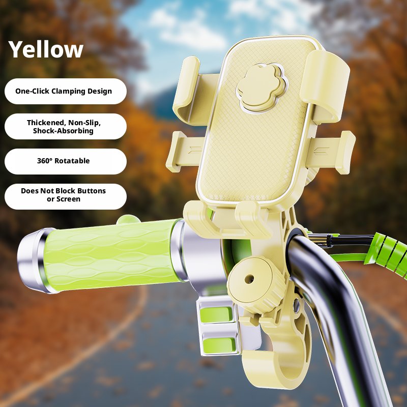 Hook-Style Handlebar Phone Mount, Yellow