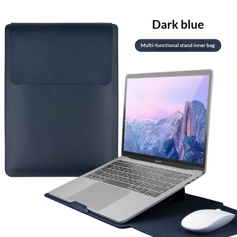 Faux Leather Laptop Sleeve for 13-14 inch MacBook