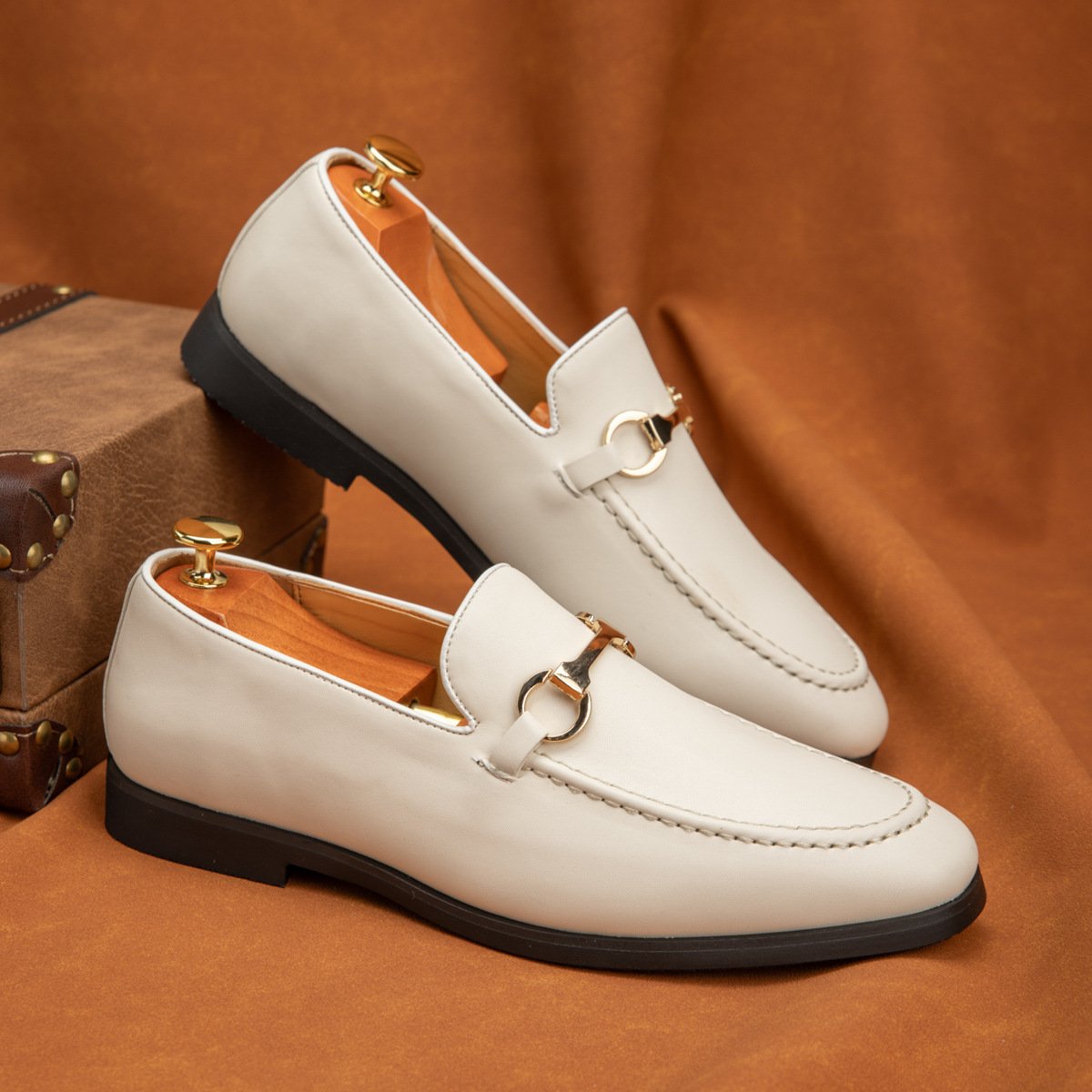 Men's Plus-Size British-Style Leather Loafers