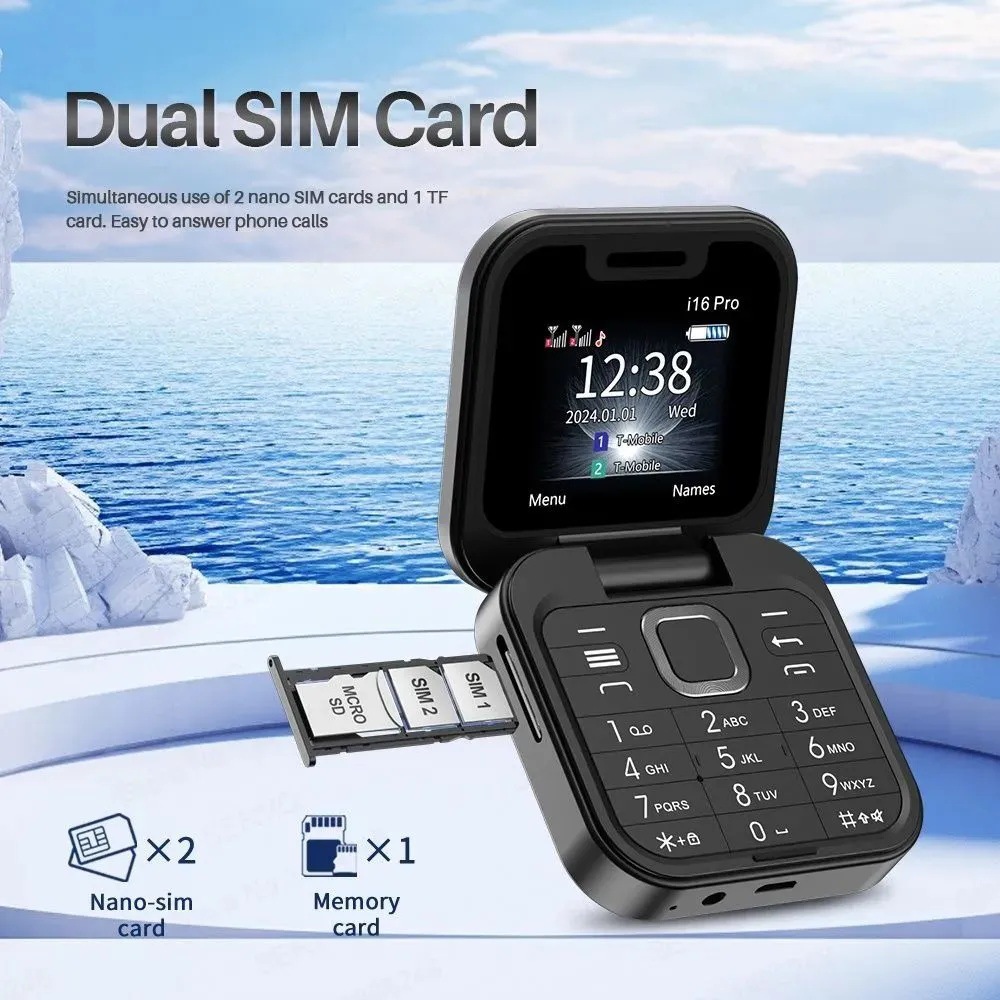 Flip Phone for Seniors, Dual SIM