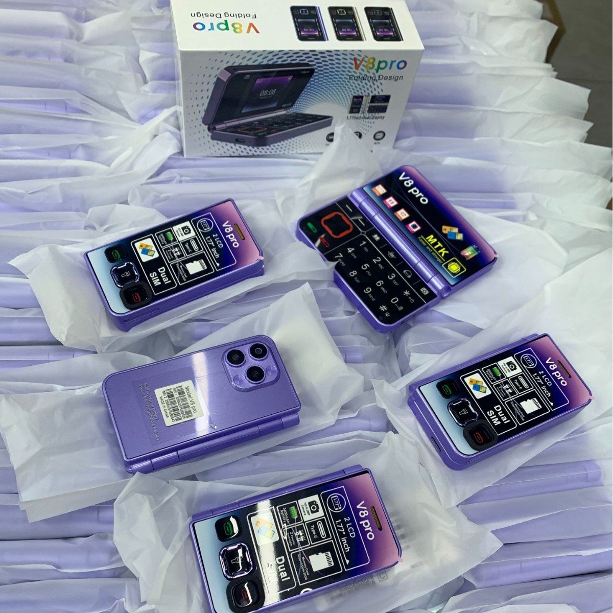 V8 Pro Dual Screen Flip Phone