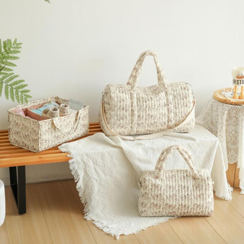 Quilted Floral Storage Bag