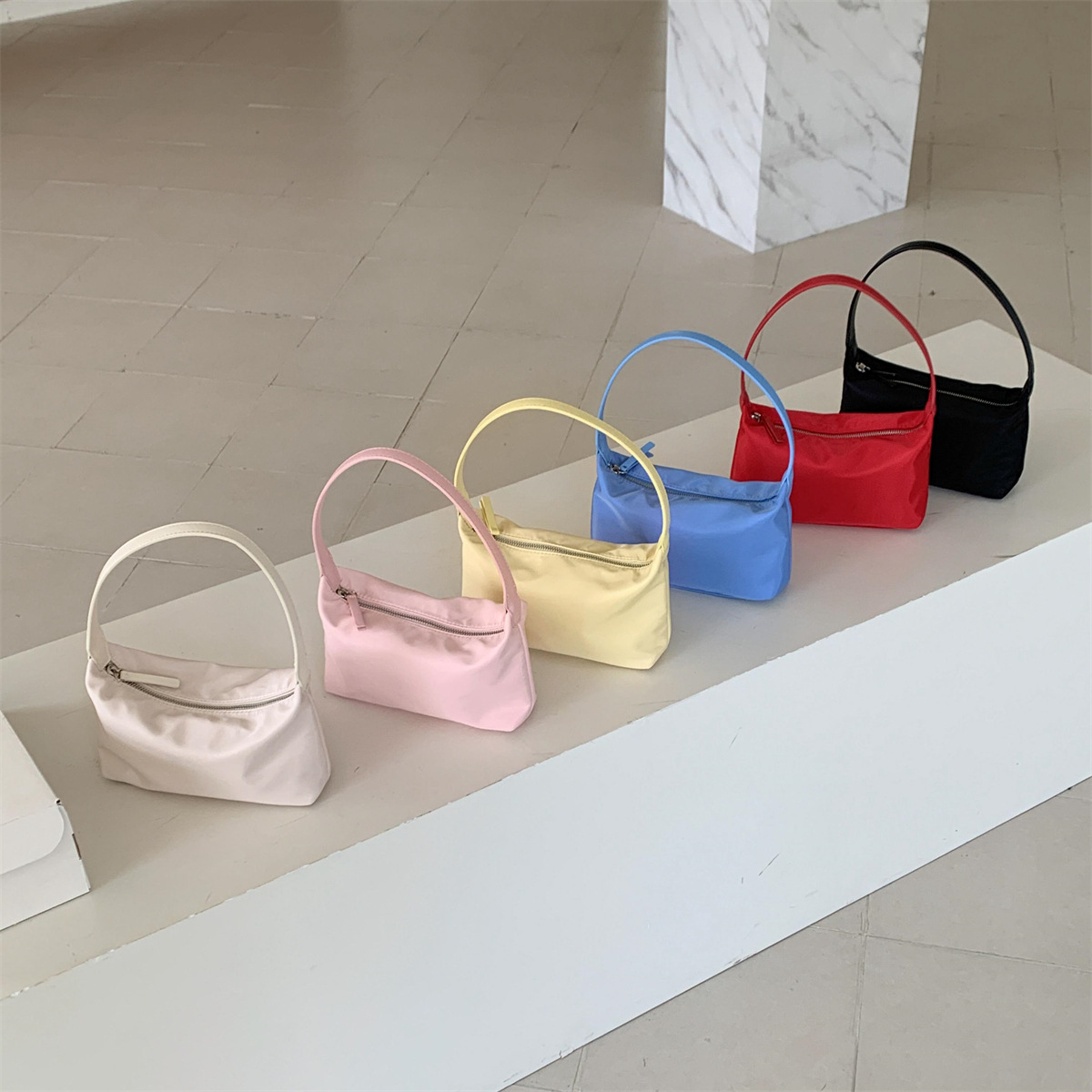 Nylon Square Shoulder Bag