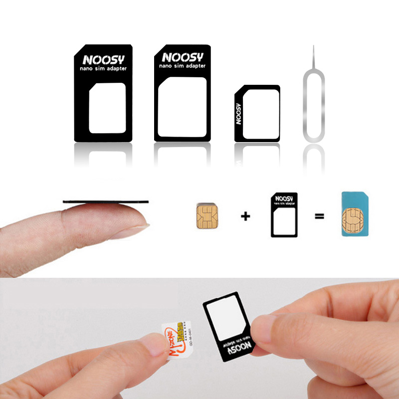 SIM Adapter Set with Ejector Pin, Four Pieces