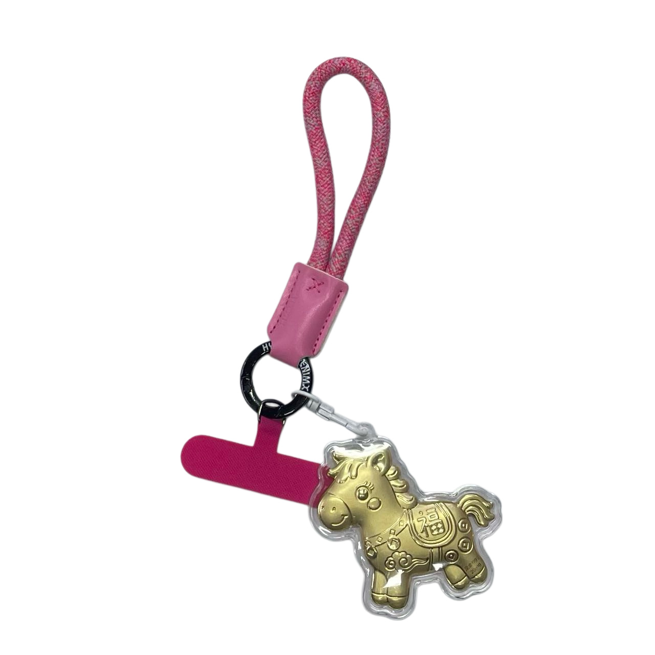 Gold Foil Horse Charm Phone Strap