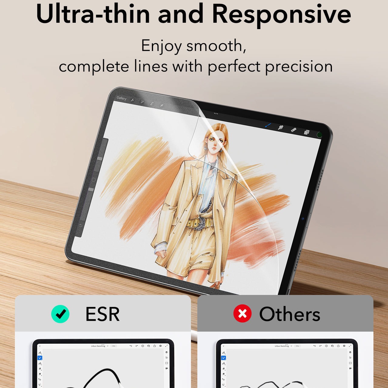 Paper-Feel Screen Protector for iPad Pro and iPad Air, 2-Pack